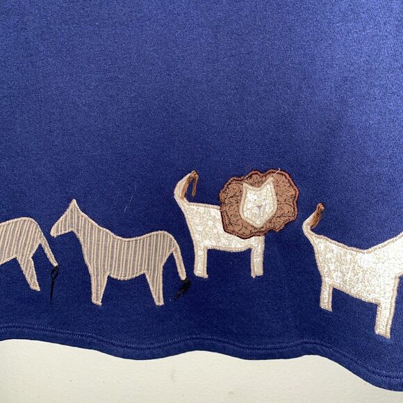 Jerzees Vintage Folk Art Crew Neck Sweatshirt Women Large - Picture 6 of 6